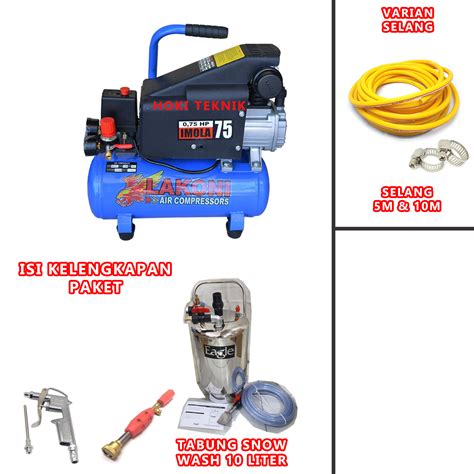 Kompresor Lakoni Imola 75 Tabung Steam Salju Cuci Motor | Lazada Indonesia