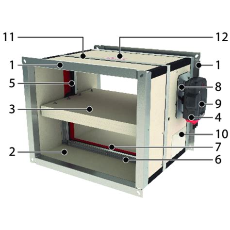 Rectangular Fire Damper With Extended Casing 500 Mm