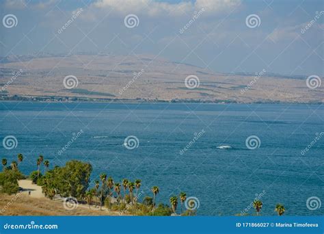 Landscape Sea Of Galilee Sea Of Galilee Blue Water Small Waves With