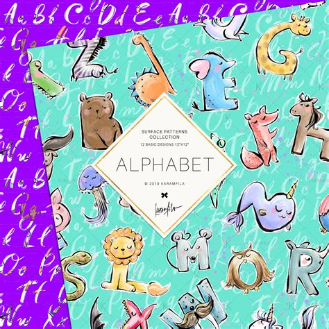 Alphabet Patterns 281116 Patterns Design Bundles