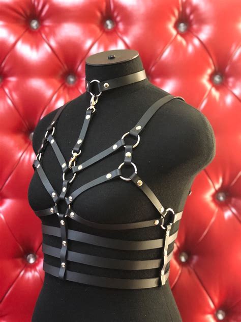 harness leather harness leather body belt harness women etsy
