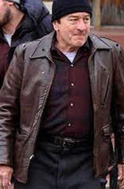 Robert De Niro The Irishman Frank Sheeran Brown Leather Jacket