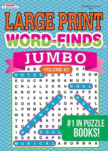 Jumbo Large Print Word Finds Puzzle Book Word Search Volume 82 Kappa