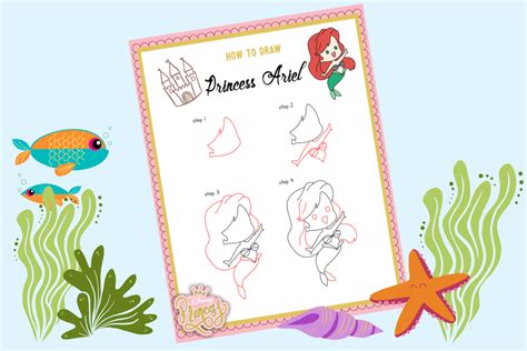 How To Draw A Disney Princess Ariel Step By Step