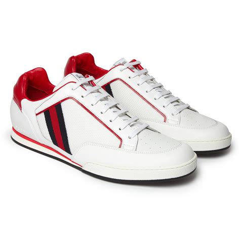 Gucci Leather Tennis Shoes In White For Men Lyst