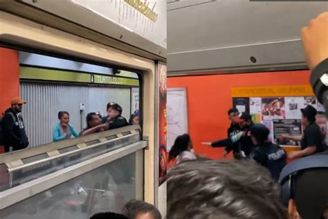 Captan Pelea Entre Presuntos Vagoneros En Metro Tlatelolco