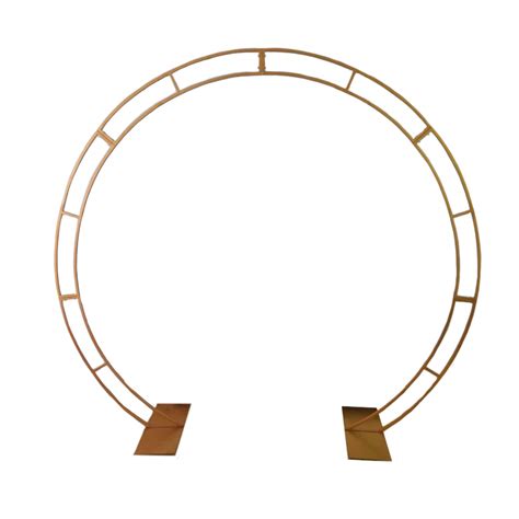 Gold Metal Circle Wedding Arch 8ft X 8ft