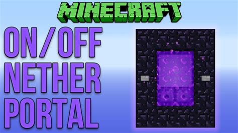 Minecraft 111 On Off Nether Portal Tutorial Youtube