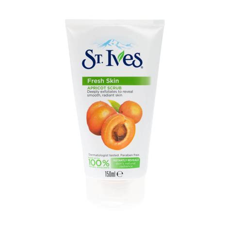 Ives apricot scrub comes under the exfoliation level deep, these scrubs have 3 exfoliation levels gentle, moderate and deep and the st.ives apricot scrub makes the skin glowing and it is also free from parabens and sulphates. Buy St. Ives Apricot Scrub Invigorating | Chemist Direct
