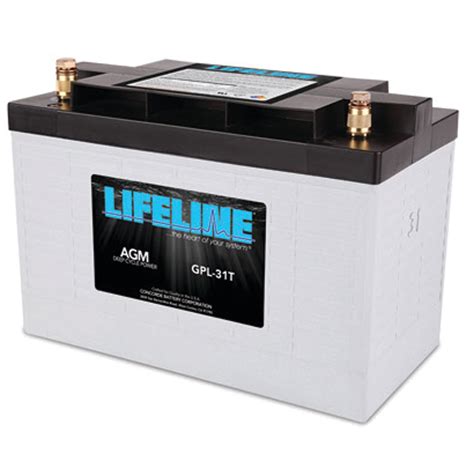 Lifeline Gpl 31t Group 31 Agm 12v Deep Cycle Battery Fisheries Supply