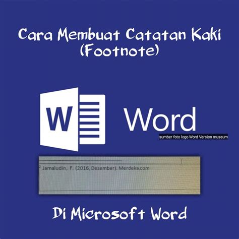 Cara Membuat Catatan Kaki Footnote Di Microsoft Word