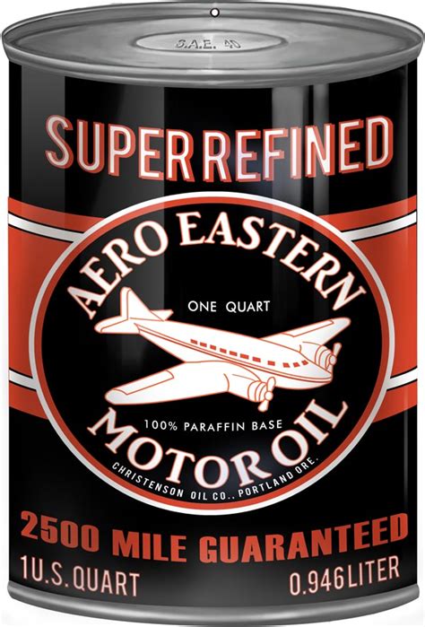 Aero Eastern Gas Station Reproduction Motor Oil Can Metal Sign 12x18