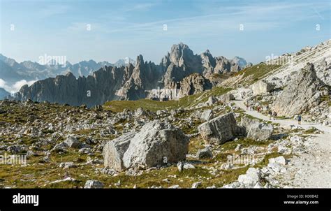 Hiking Trail To The Three Peaks Monte Campedelle Sesto Dolomites