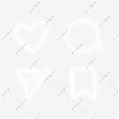 Like Share Comment Png Picture White Neon Social Media Icons Likes Share Comments Saved Share