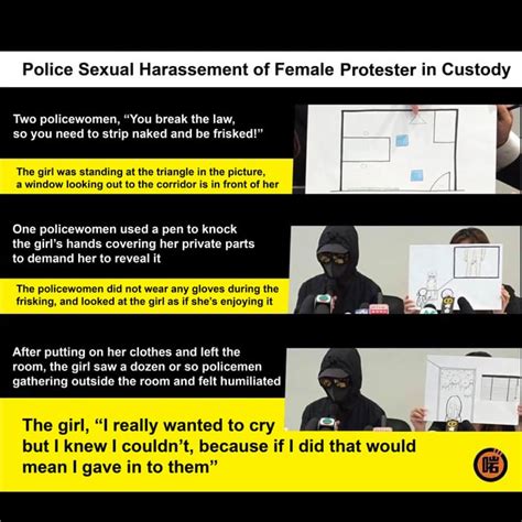 details on police sexual harassment of female protester in custody r hongkong