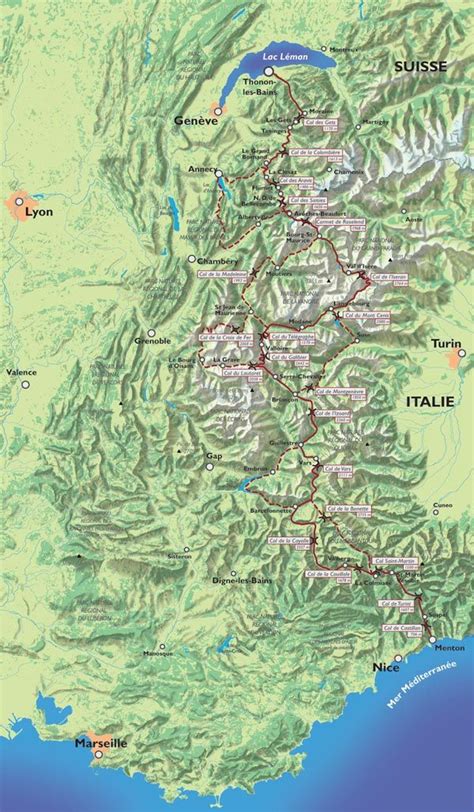 Route Des Grandes Alpes Carte Carte