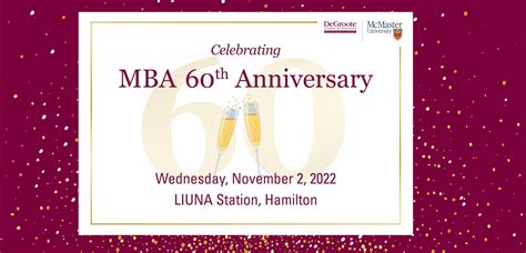 Mba 60th Anniversary Celebration Degroote School Of Business