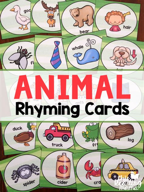Pictures help improve active recall and. Fun Rhyming Songs {with Free Rhyming Cards!} - This ...