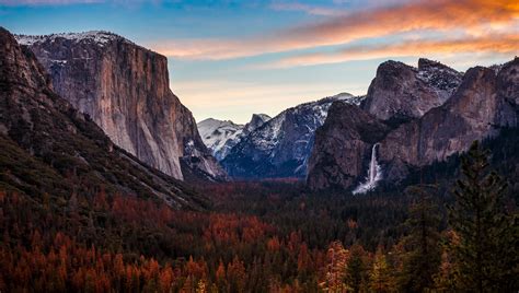 Winter Sunrise On Yosemite Valley Yosemite National Park California