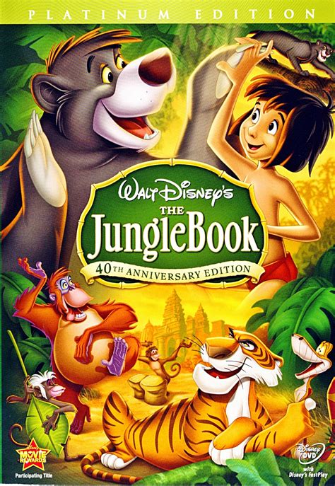 The Jungle Book Two Disc Platinum Edition Disney Dvd Cover Walt