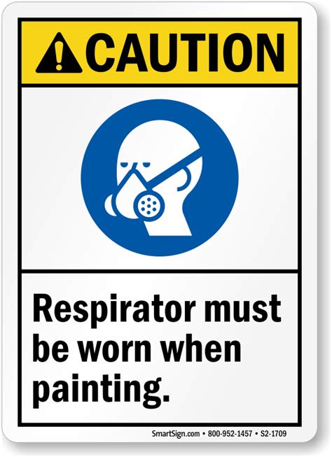 Respirator Must Be Worn When Painting Sign Sku S2 1709