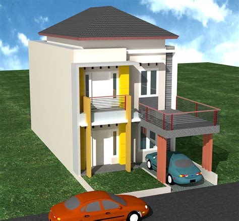 contoh desain rumah  lantai  modern renovasi rumahnet