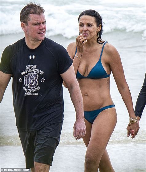 He S A Lucky Guy Matt Damon S Wife Luciana Barroso 43 Flaunts Jaw