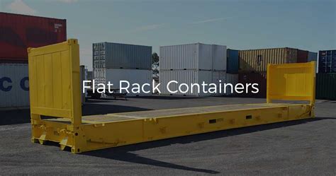 Buy Flat Rack Shipping Containers Best 20ft And 40ft Flat Rack Online