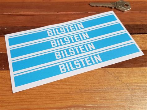 Bilstein Shock Absorbers Blue And Clear Oblong Stickers Set Of 4 6