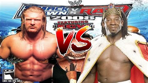 Wwe Smackdown Vs Raw 2008 Triple H Vs King Booker Youtube