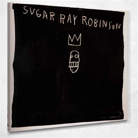 Sugar Ray Robinson Basquiat Jean Michel Quadro Stampa Su Tela Jmb24
