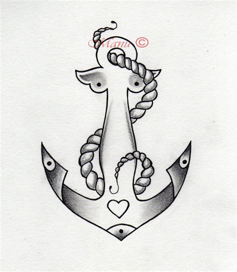 Image Detail For Anchor Tattoo Drawing By ~mannyakal On Deviantart