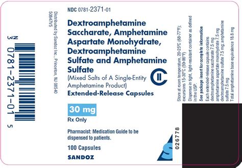 Dextroamphetamine Saccharate Amphetamine Aspartate Dextroamphetamine