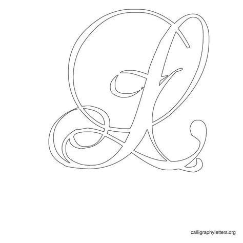 Printable Calligraphy Letter Stencils Calligraphy Letters Org