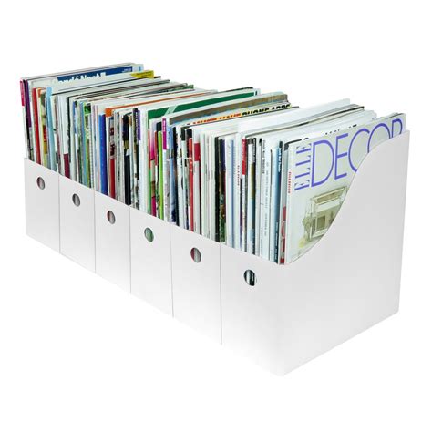 Buy Evelots Magazine File Holder Organizer Full 4 Inch Wide White With