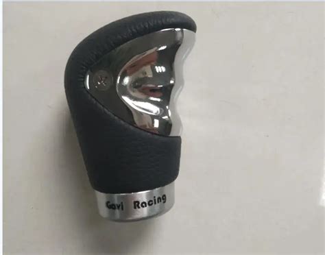 Leather Black Manual Gear Knob With Pvc Transmission Universal Shift