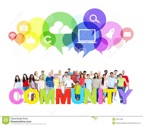Large Community Of Social Networking Stock Photo Image Of Friendship