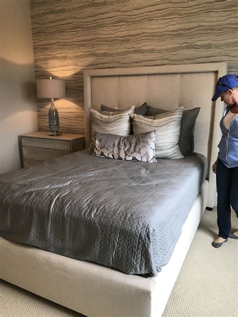 Accent Wall Bedroom And Quilted Bed Frame Kc Parade Of Homes 2018