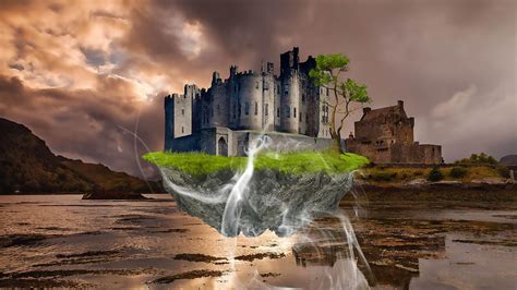 Floating Castle Mixed Media By Marvin Blaine Pixels