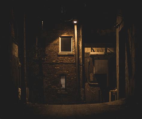 Hd Wallpaper Alley Scary Creepy Dark Lamp Moody Mystery