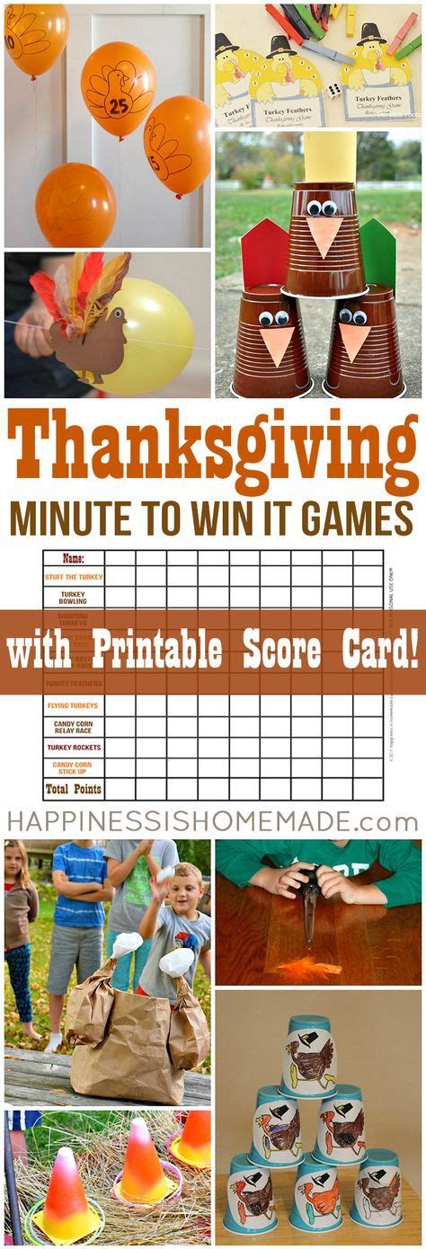 These Awesome Thanksgiving Minute To Win It Games For Kids
