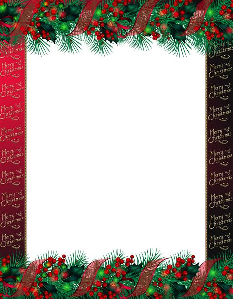 Christmas Frame Transparent Background Christmas Border Gudang Gambar