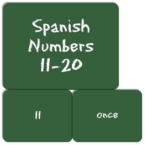 Spanish Numbers 11 20 Match The Memory