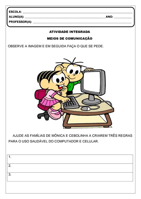 Atividade Sobre Meios De Comunicação 5 Ano