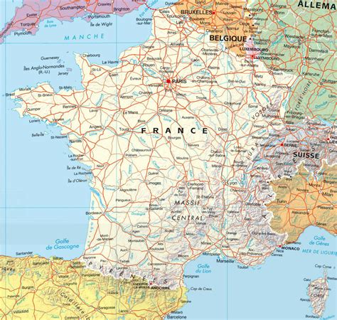 Les régions sont désormais au nombre de 18 : Carte France villes » Vacances - Arts- Guides Voyages