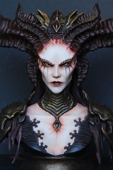Lilith 3d Printed Bust Diablo Iv Video Painting Demo Lilith Deusa