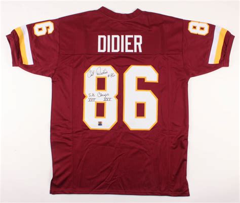 Clint Didier Signed Washington Redskins Jersey Inscribed Sb Champs