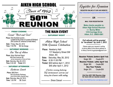 Ahs 50th Reunion Letter High School Class Reunion School Reunion