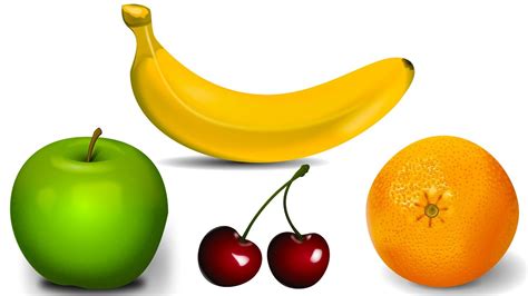 Simple Learning About Fruits Learn Fruit Names Apple Banana Orange Kids