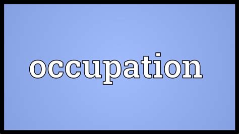 (idiomatic) even if that is the case; Occupation Meaning - YouTube